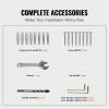 VEVOR Outdoor Stair Railing, Fits for 1-4 Steps Transitional Wrought Iron Handrail, Adjustable Exterior Stair Railing