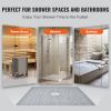 VEVOR Shower Curb Kit, 72"x72" Shower Pan Kit with 2" PVC Central Flange, 4" Stainless Steel Grate, Waterproof Shower Curb & Membrane & Strip